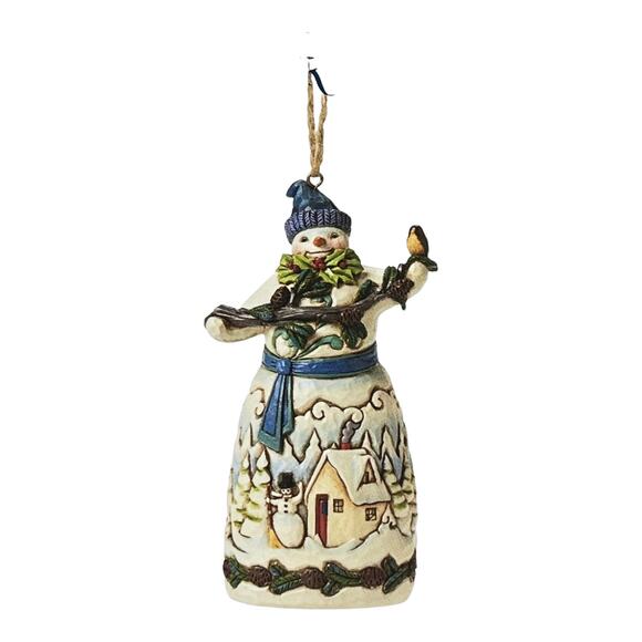 Jim Shore Snowman Christmas Ornament Pinecone Garland Heartwood Creek Figurine - Picture 3 of 7